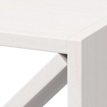 vidaXL Ράφι Κρασιού 4 τεμ. Λευκό 62x25x62cm Στερεά ξυλεία πεύκου