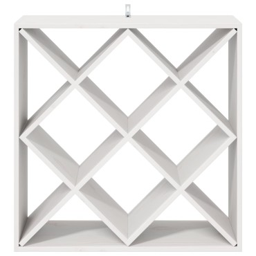 vidaXL Ράφι Κρασιού 2 τεμ. Λευκό 62x25x62cm Στερεά ξυλεία πεύκου