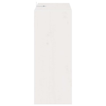 vidaXL Ράφι Κρασιού 2 τεμ. Λευκό 62x25x62cm Στερεά ξυλεία πεύκου