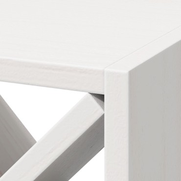 vidaXL Ράφι Κρασιού 2 τεμ. Λευκό 62x25x62cm Στερεά ξυλεία πεύκου