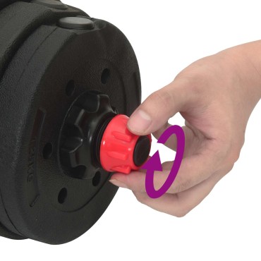 vidaXL Σετ Αλτήρα 2 σε 1 Μαύρο και Κόκκινο 121 x 19,5 x 19,5 cm