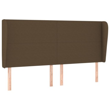 vidaXL Κεφαλάρι με Πτερύγια Σκούρο Καφέ 203x23x118/128cm Υφασμάτινο 1 τεμ.