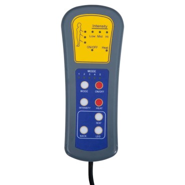 vidaXL Πολυθρόνα Μασάζ Ηλεκτρική Σκούρο Γκρι Υφασμάτινη