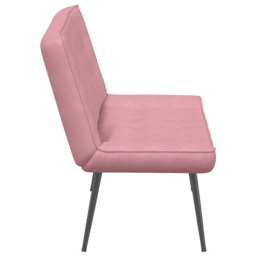 Πάγκος vidaXL Ροζ 110x74x84cmΒελούδο