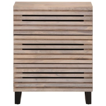 vidaXL Ντουλάπι Λευκό 60x34x75cm από Μασίφ Ξύλο Μάνγκο 1 τεμ.