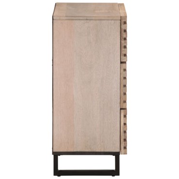 vidaXL Ντουλάπι Λευκό 60x34x75cm από Μασίφ Ξύλο Μάνγκο 1 τεμ.