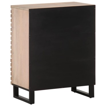 vidaXL Ντουλάπι Λευκό 60x34x75cm από Μασίφ Ξύλο Μάνγκο 1 τεμ.