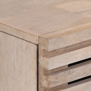 vidaXL Ντουλάπι Λευκό 60x34x75cm από Μασίφ Ξύλο Μάνγκο 1 τεμ.