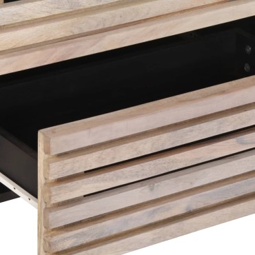 vidaXL Ντουλάπι Λευκό 60x34x75cm από Μασίφ Ξύλο Μάνγκο 1 τεμ.