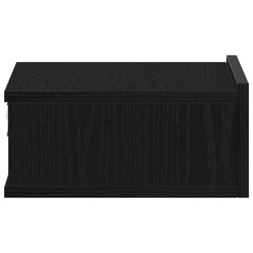 vidaXL Κομοδίνα Πλωτά 2 τεμ. από Μαύρη Δρυς 40x32x15cm από Τεχνητό Ξύλο