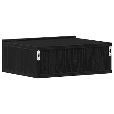 vidaXL Κομοδίνα Πλωτά 2 τεμ. από Μαύρη Δρυς 40x32x15cm από Τεχνητό Ξύλο
