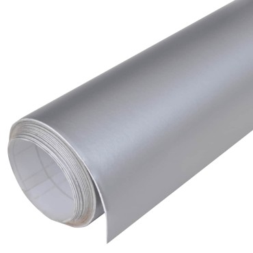 vidaXL Μεμβράνες Αυτοκινήτου 2 τεμ. Ασημί Ματ 100x150 εκ. & 50x150 εκ.