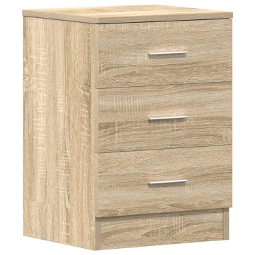 vidaXL Κομοδίνο Χρώμα Sonoma Δρυς 38x35x56cm από Επεξ. Ξύλο 1 τεμ.