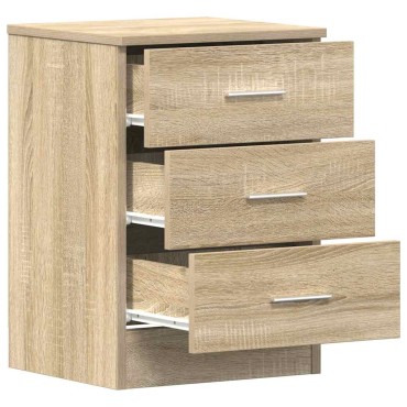 vidaXL Κομοδίνο Χρώμα Sonoma Δρυς 38x35x56cm από Επεξ. Ξύλο 1 τεμ.