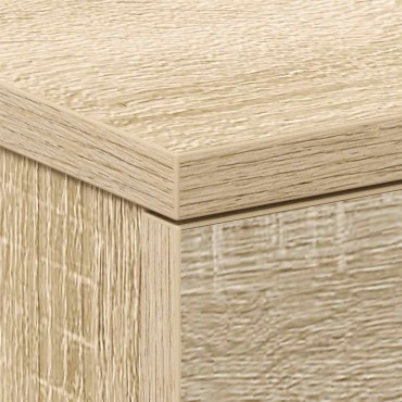 vidaXL Κομοδίνο Χρώμα Sonoma Δρυς 38x35x56cm από Επεξ. Ξύλο 1 τεμ.