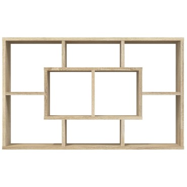 vidaXL Ραφιέρα Τοίχου Sonoma Δρυς 85x16x52,5cm Επεξεργασμένο Ξύλο 1 τεμ.