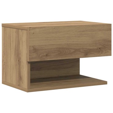 vidaXL Κομοδίνο Επιτοίχιο Καφέ Δρυς 46x29,5x30cm 1 τεμ.