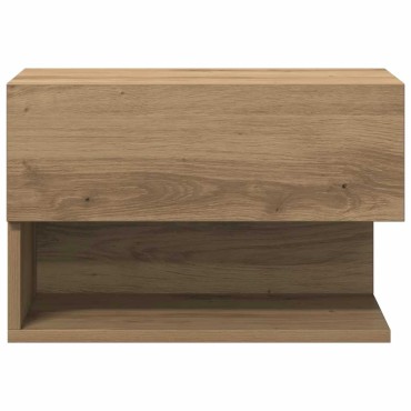 vidaXL Κομοδίνο Επιτοίχιο Καφέ Δρυς 46x29,5x30cm 1 τεμ.