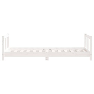 vidaXL Πλαίσιο Παιδικού Κρεβατιού Λευκό 80x160cm Μασίφ Ξύλο Πεύκου 1 τεμ. - Μονό