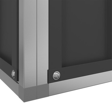 vidaXL Κλουβί με Επέκταση Ασημένιο 832x207x212 εκ. Ατσάλινο