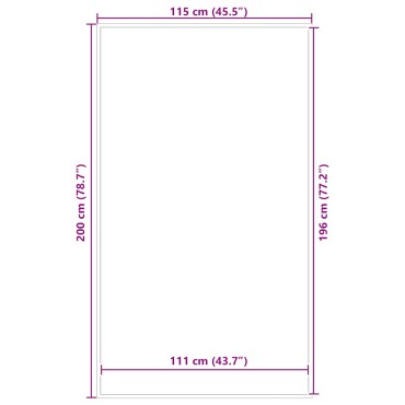 vidaXL Πατάκι Εισόδου Μαύρο 115 x 200 εκ.