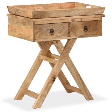 vidaXL Τραπέζι Βοηθητικό 65x40x76cm από Μασίφ Ξύλο Μάνγκο 1 τεμ.