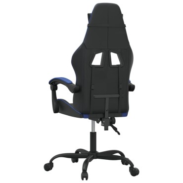 vidaXL Καρέκλα Gaming Μαύρο/Μπλε από Συνθετικό Δέρμα 57,5x59,5x(121-131)cm 1 τεμ.