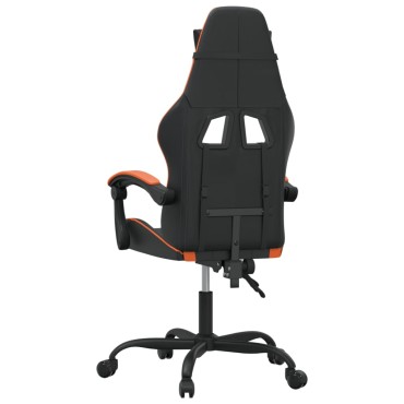 vidaXL Καρέκλα Gaming Μαύρο/Πορτοκαλί Συνθετικό Δέρμα 57,5x59,5x(121-131)cm 1 τεμ.