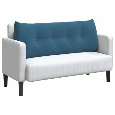 vidaXL Μαξιλάρι Πλάτης Μπλε 120 x 24 x 50 εκ Βελούδο