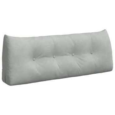 vidaXL Μαξιλάρι Πλάτης Ανοιχτό γκρι 120 x 24 x 50 εκ Βελούδο