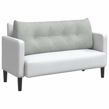 vidaXL Μαξιλάρι Πλάτης Ανοιχτό γκρι 120 x 24 x 50 εκ Βελούδο
