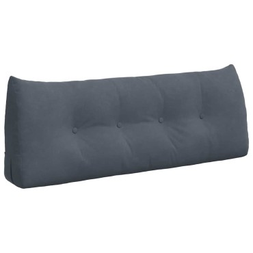 vidaXL Μαξιλάρι Πλάτης Σκούρο Γκρι 120 x 24 x 50 εκ Βελούδο
