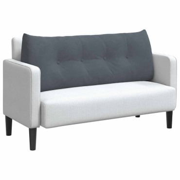 vidaXL Μαξιλάρι Πλάτης Σκούρο Γκρι 120 x 24 x 50 εκ Βελούδο