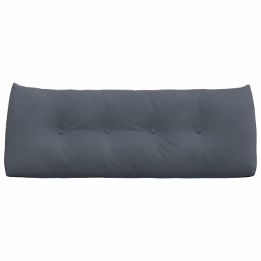 vidaXL Μαξιλάρι Πλάτης Σκούρο Γκρι 120 x 24 x 50 εκ Βελούδο