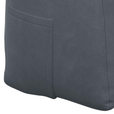 vidaXL Μαξιλάρι Πλάτης Σκούρο Γκρι 120 x 24 x 50 εκ Βελούδο