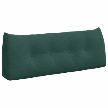 vidaXL Μαξιλάρι Πλάτης Σκούρο Πράσινο 120 x 24 x 50 εκ Βελούδο