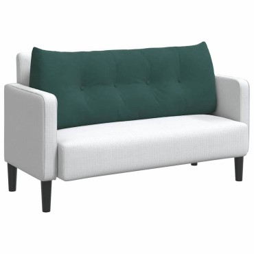 vidaXL Μαξιλάρι Πλάτης Σκούρο Πράσινο 120 x 24 x 50 εκ Βελούδο