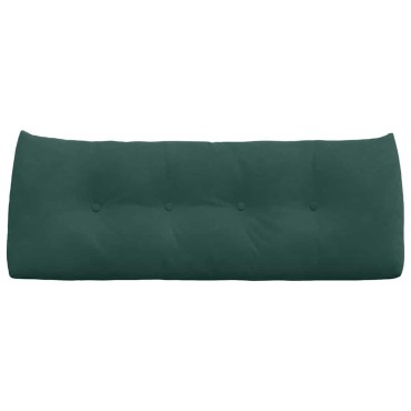vidaXL Μαξιλάρι Πλάτης Σκούρο Πράσινο 120 x 24 x 50 εκ Βελούδο