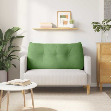 vidaXL Μαξιλάρι Πλάτης Ανοιχτό Πράσινο 120 x 24 x 50 εκ Βελούδο