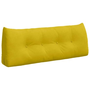 vidaXL Μαξιλάρι Πλάτης Κίτρινο 120 x 24 x 50 εκ Βελούδο
