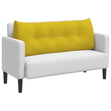 vidaXL Μαξιλάρι Πλάτης Κίτρινο 120 x 24 x 50 εκ Βελούδο