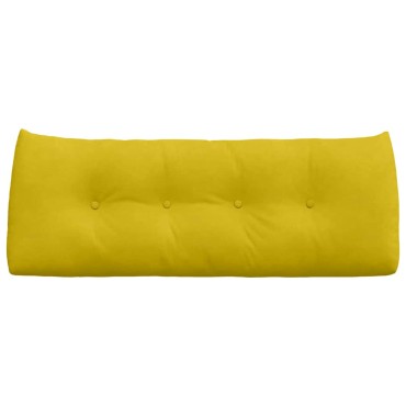 vidaXL Μαξιλάρι Πλάτης Κίτρινο 120 x 24 x 50 εκ Βελούδο