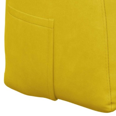 vidaXL Μαξιλάρι Πλάτης Κίτρινο 120 x 24 x 50 εκ Βελούδο