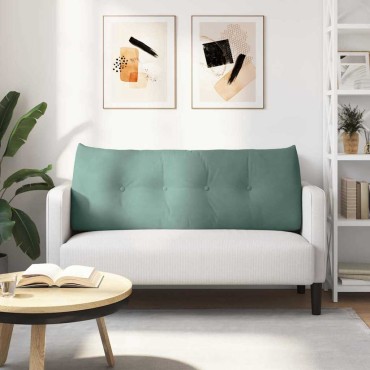 vidaXL Μαξιλάρι Πλάτης Θαλασσί 120 x 24 x 50 εκ Βελούδο