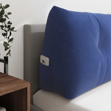 vidaXL Μαξιλάρι Πλάτης Μπλε Αστυνομίας 120 x 24 x 50 εκ Βελούδο