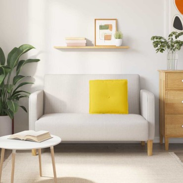 vidaXL Μαξιλάρι Πλάτης Απαλό Κίτρινο 50 x 19 x 45 cm ύφασμα