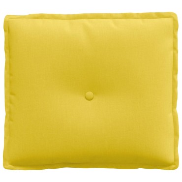 vidaXL Μαξιλάρι Πλάτης Απαλό Κίτρινο 50 x 19 x 45 cm ύφασμα