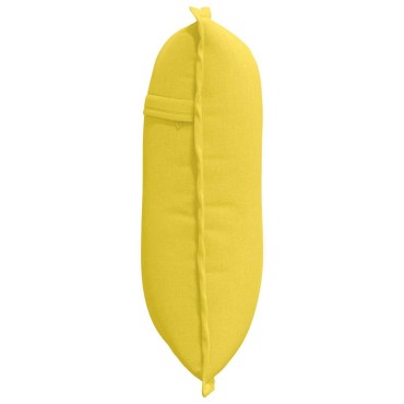 vidaXL Μαξιλάρι Πλάτης Απαλό Κίτρινο 50 x 19 x 45 cm ύφασμα