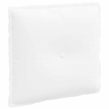 vidaXL Μαξιλάρι Πλάτης Λευκό 50 x 19 x 45 εκ ύφασμα