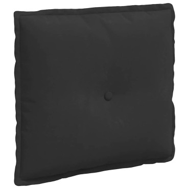 vidaXL Μαξιλάρι Πλάτης Μαύρο 50 x 45 εκ. Ύφασμα Μικροΐνας